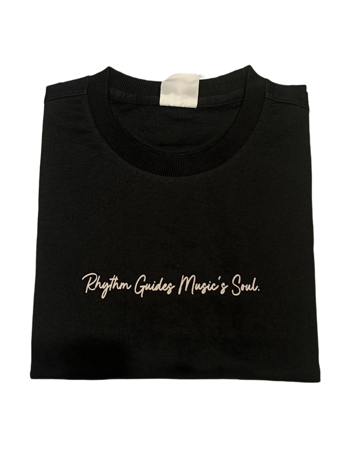Rhythm Guides Music's Soul Graphic T-Shirt – Classic Black | Premium Cotton Casual Wear
