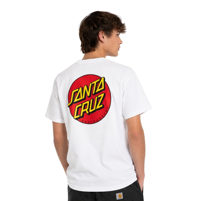 Santa Cruz Classic Dot Chest T-Shirt White