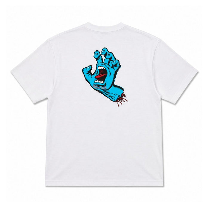 Santa Cruz Screaming Hand Chest T-Shirt White