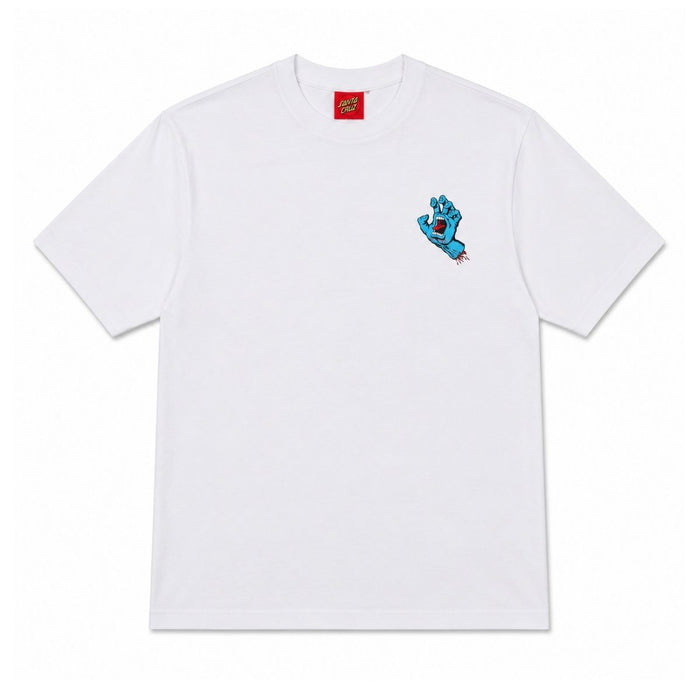 Santa Cruz Screaming Hand Chest T-Shirt White
