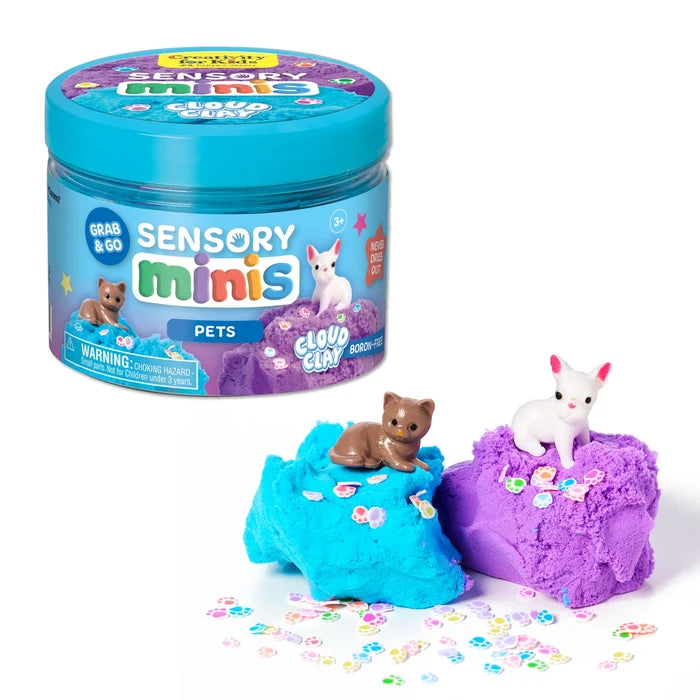 Sensory Minis Play Jar with Cloud Clay - Pets