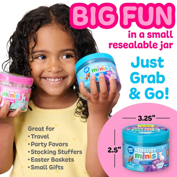 Sensory Minis Play Jar with Cloud Clay - Pets