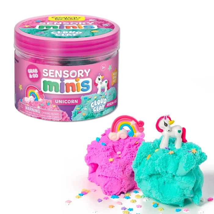 Sensory Minis Play Jar with Cloud Clay - Unicorn