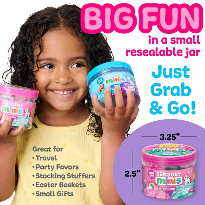 Sensory Minis Play Jar with Cloud Clay - Unicorn