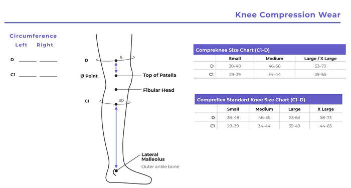 Sigvaris Compreflex Standard Knee - Unisex - Knee