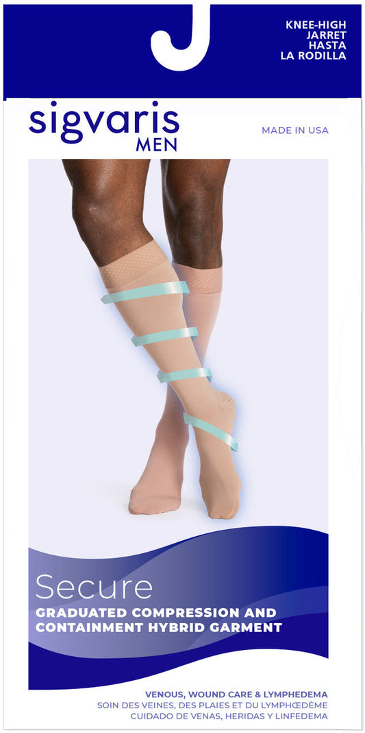 Sigvaris Secure Men's Knee High 40-50mmHg - Compression Level: Severe 40-50 MmHg - Male - Knee
