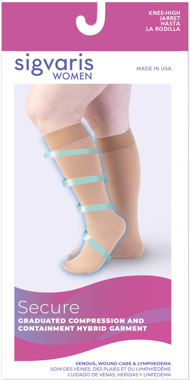 Sigvaris Secure Women's Knee High 40-50mmHg - Compression Level: Severe 40-50 MmHg - Unisex - Knee