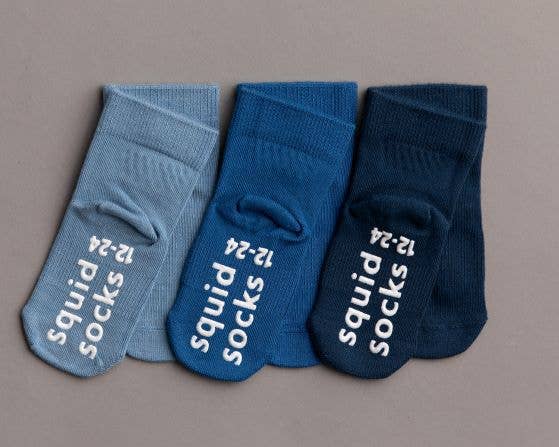 Squid Socks 3 Pack - Colby Bamboo Collection, 12-24 mo