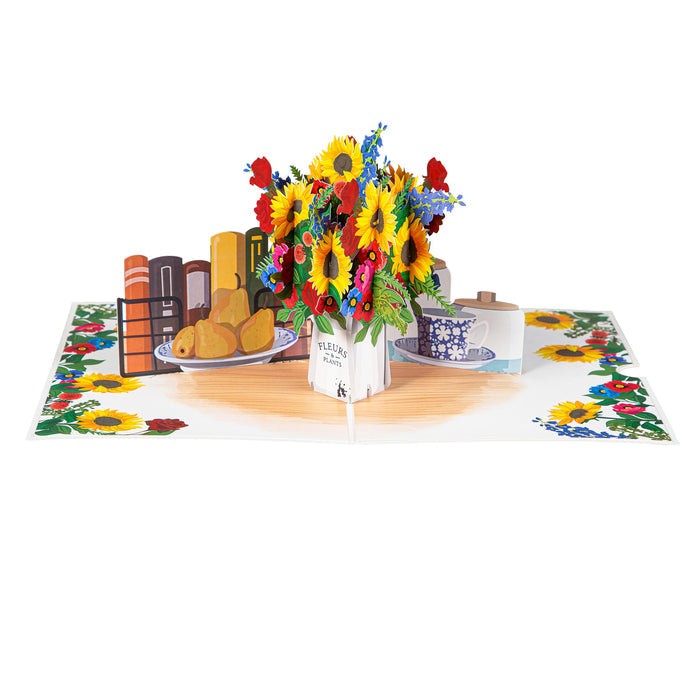 Sunflowers Paper Pop Up Card
