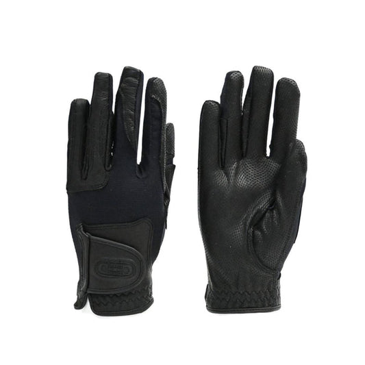 Tackified Copper Tech™️ Leather Premium Riding Glove in Black