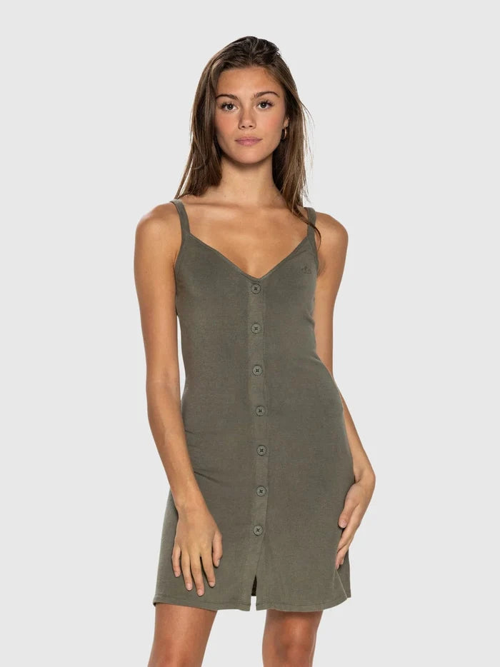 TEAMLTD Ladies Button Up Tank Dress