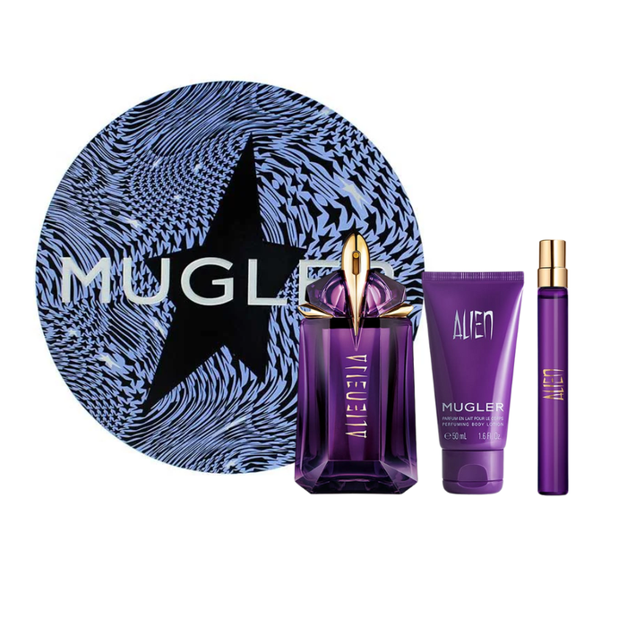 Thierry Mugler Women's Perfume Thierry Mugler Alien Eau de Parfum Women's Gift Set Spray (60ml) with Body Lotion and 10ml EDP