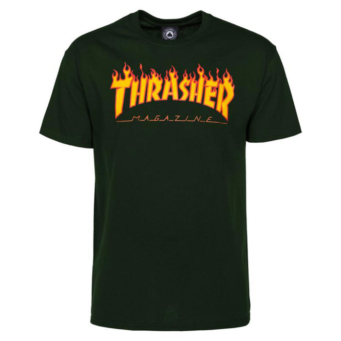 Thrasher Flame T-Shirt Forest Green