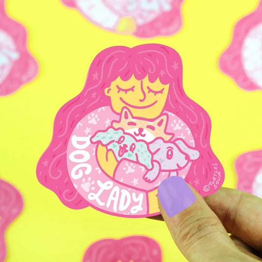 Turtle's Soup 'Dog Lady' Vinyl Sticker