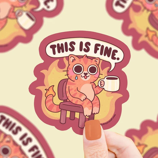 Turtle's Soup 'This Is Fine' Vinyl Sticker