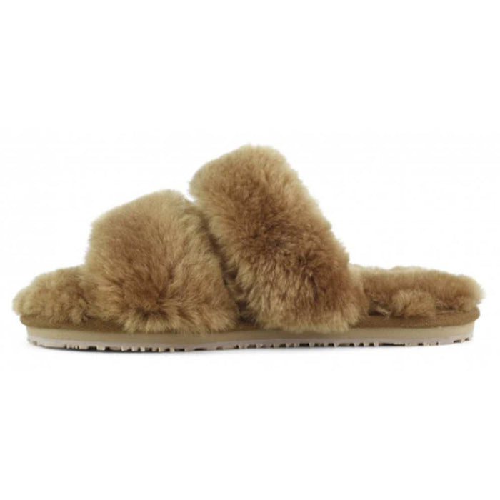 Two Stripe Sheepskin Fur Slipper