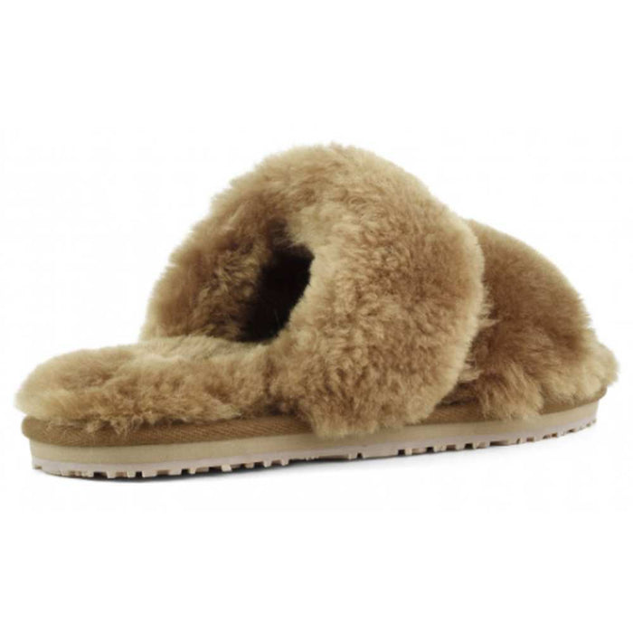 Two Stripe Sheepskin Fur Slipper