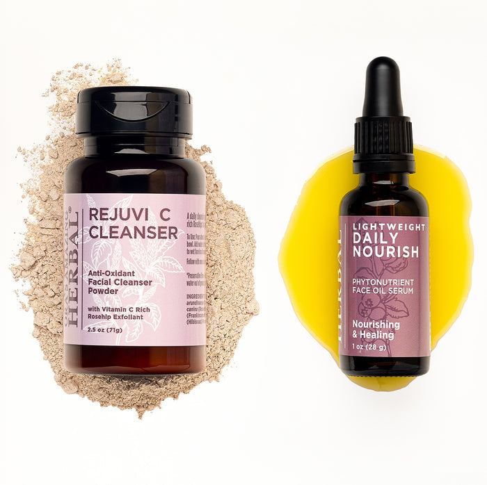 Unscented Gentle Cleansing Face Care Set Lifestyle Indoor Texture White Table Background