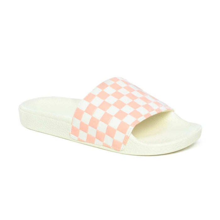 Vans Slide On Sandalen Checkerboard Pearl/Marshmallow
