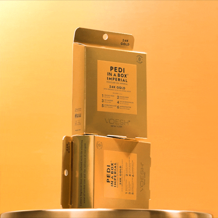 Voesh 6 Step Pedi-in-a-Box 24K Gold