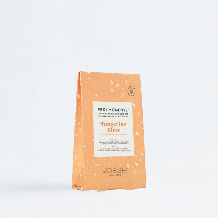 VOESH Tangerine Glow pedicure kit packaging on a white background