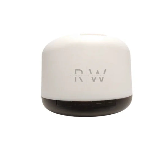 White Round Dark Wood Bottom LED Aroma Ultrasonic Diffuser -500ml (EDF-06WD) (Wholesale)