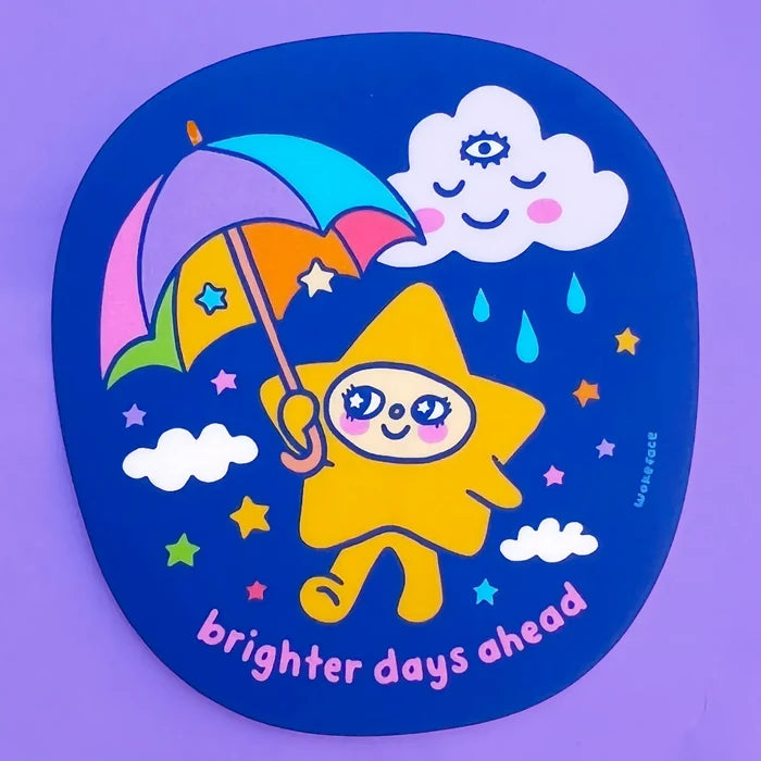 Wokeface 'Brighter Days Ahead' Vinyl Sticker