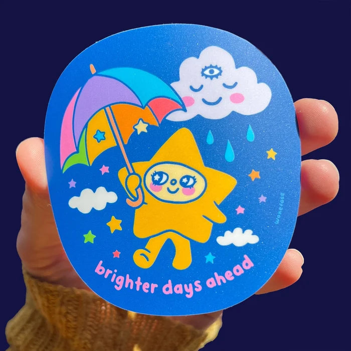 Wokeface 'Brighter Days Ahead' Vinyl Sticker