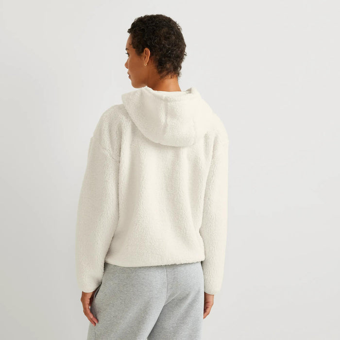 Women's Chill Out Fleece Hoodie-Ivory-Regular-2