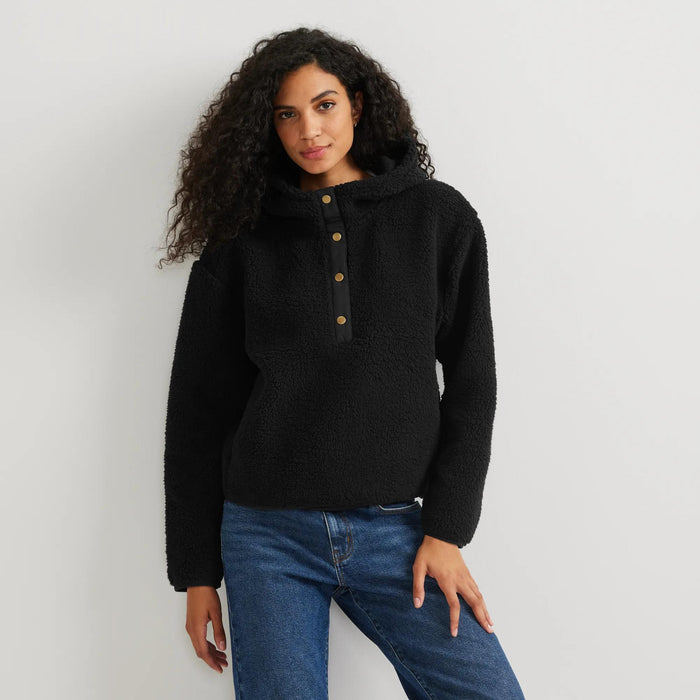 Women's Chill Out Fleece Hoodie-Black-Regular-4