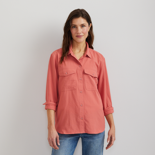 Women's Long-Sleeve Mountain 3.0 Shirt - Solid-Tangelo-Regular-6