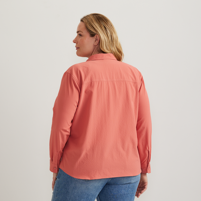 Women's Long-Sleeve Mountain 3.0 Shirt-Solid-Tangelo-Plus-9