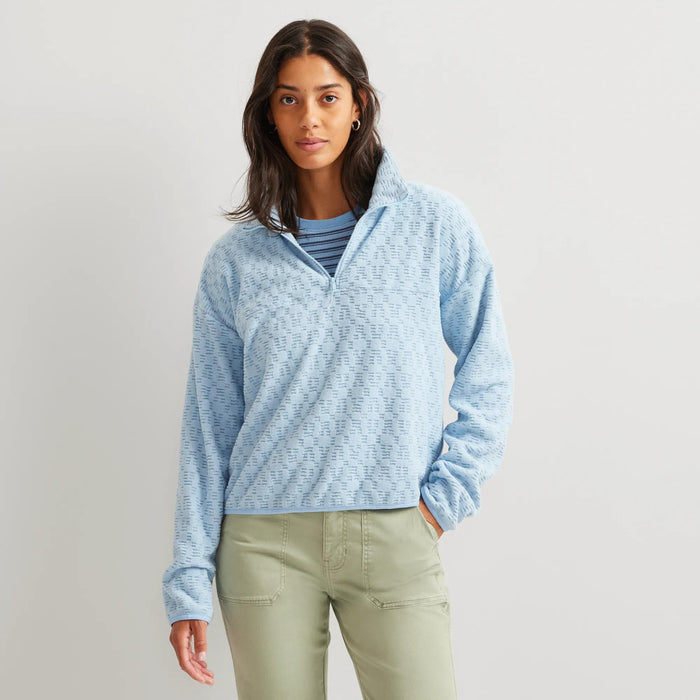 Women's Quest Fleece 2.0 Pullover - Print-Slate Blue-Regular-8