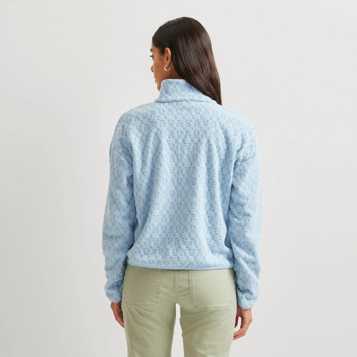 Women's Quest Fleece 2.0 Pullover - Print-Slate Blue-Regular-3