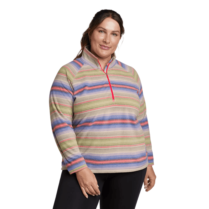Women's Quest Fleece 1/4-Zip Pullover - Printed-Pale Lavendar-Plus-4