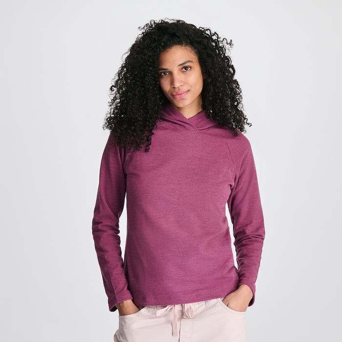 Women's Quest Flex Hoodie-Wine-4
