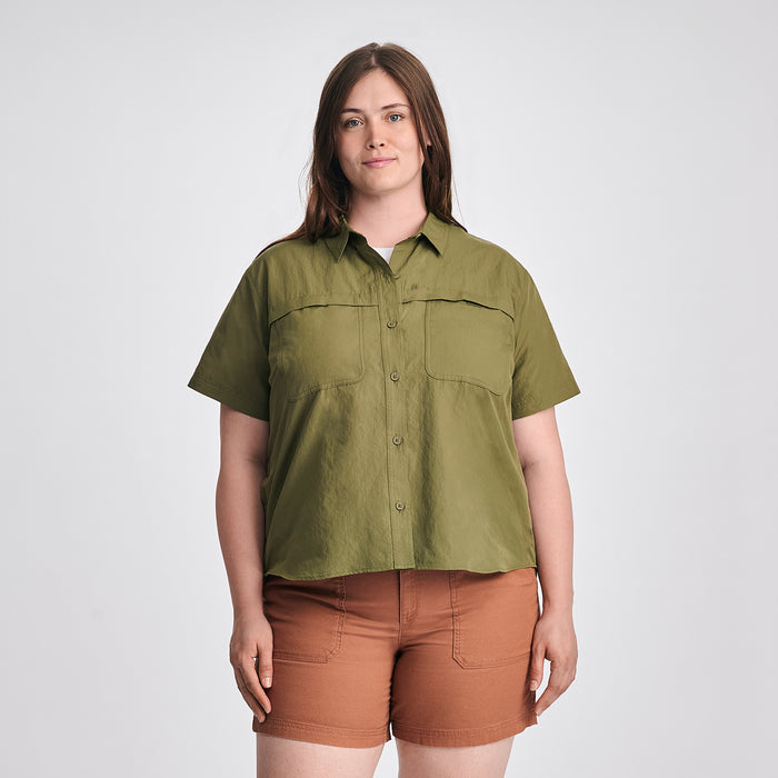 Women's Rainier Short-Sleeve Ripstop Shirt-Alder-Plus-C1