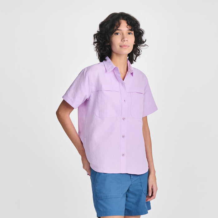 Women's Rainier Short-Sleeve Ripstop Shirt-Lavender-Regular-J1
