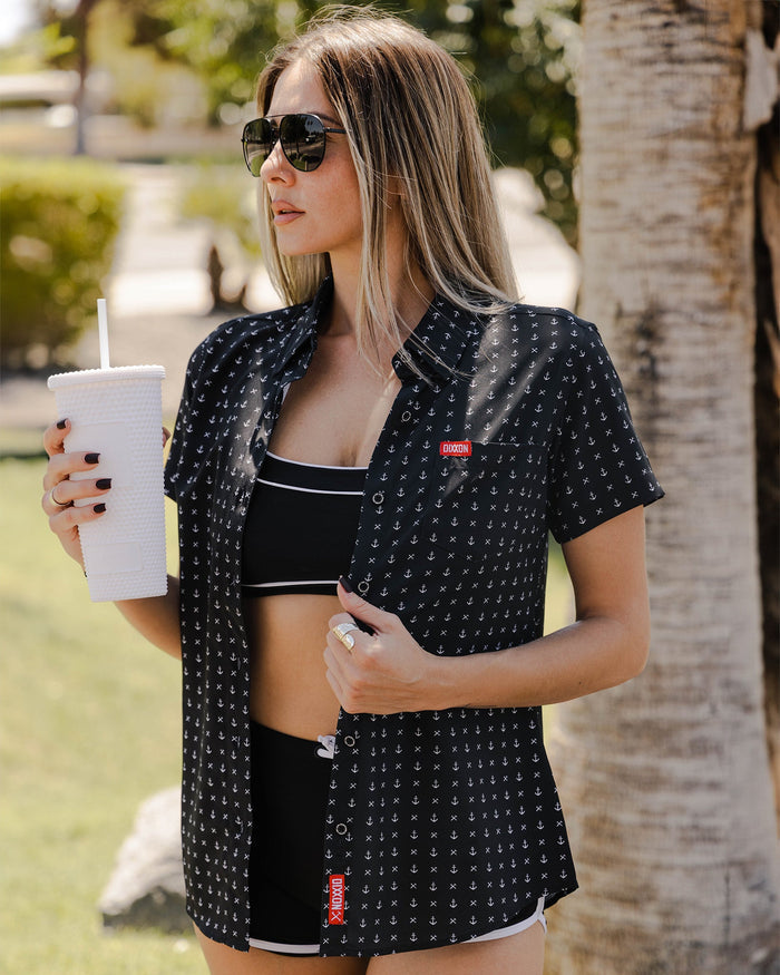 Women's Salty Dog Party Shirt - Black & White - Dixxon Flannel Co.