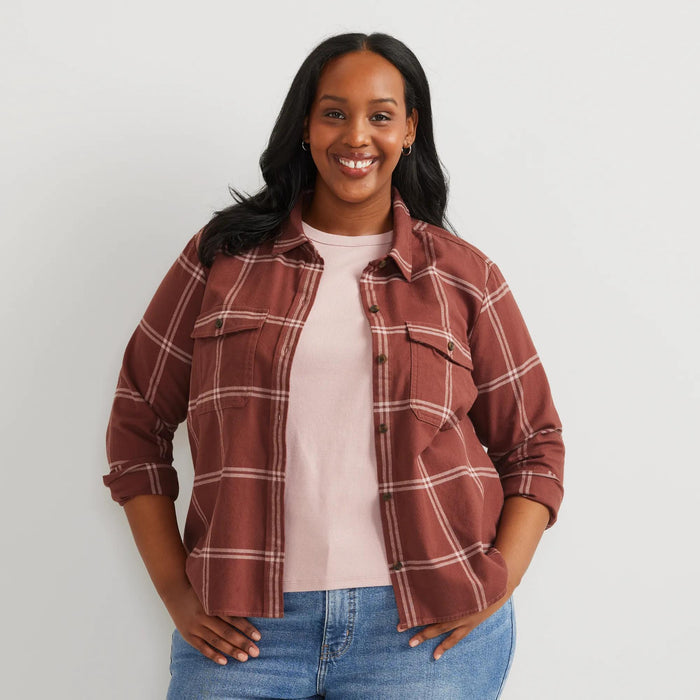 Women's Stine's Favorite Flannel-Plum-Plus-3