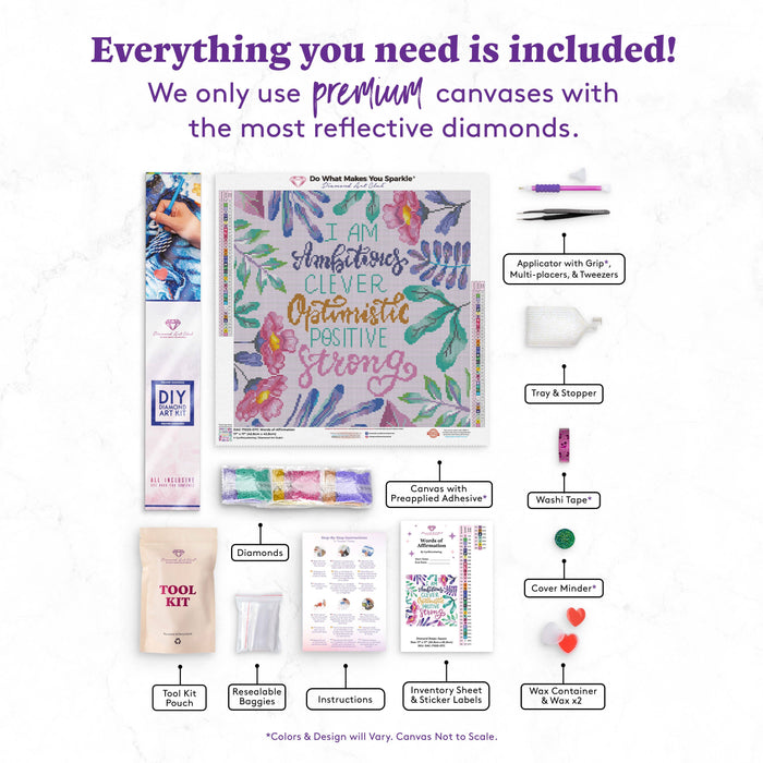 Words of Affirmation - Diamond Art Club DIY Kit